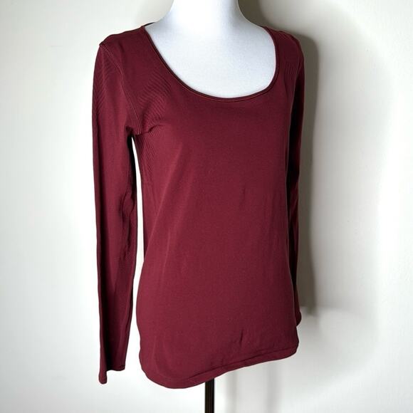 Lululemon Deep Rouge Reveal Long Sleeve Tee - Picture 8 of 10
